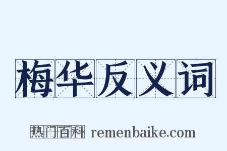 梅华反义词是什么意思的图片